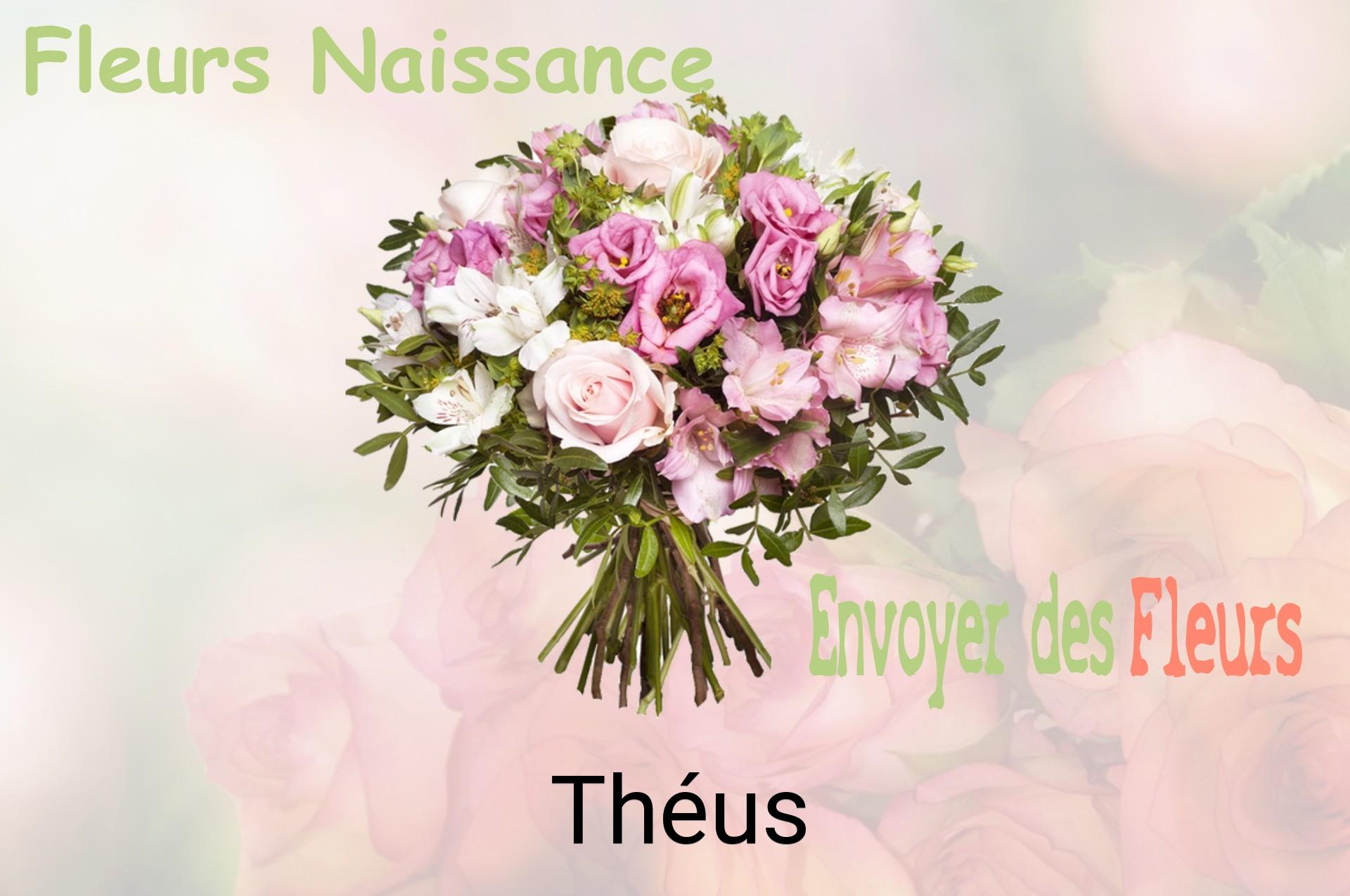 Bouquet de fleurs de naissance livré à Théus